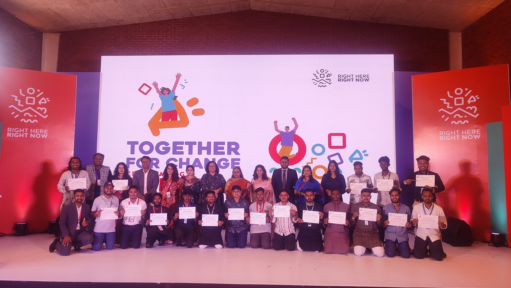 ABCD's very first recognition as an organisation.  On behalf of ABCD MD Emon Hosen received the recognition certificate from RHRN Bangladesh.