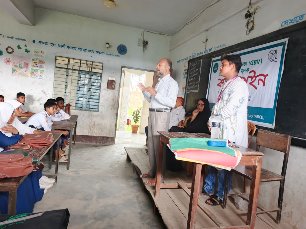 Awareness campaign to prevent Gender-Based Violence (GBV) at Amlitola High School, Sadar, Mymensingh with Protigga Youth Organization